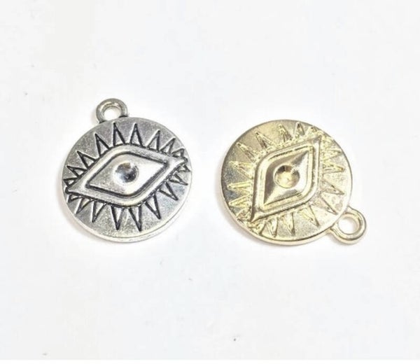 Eye coin metaal bedel zilver en goud