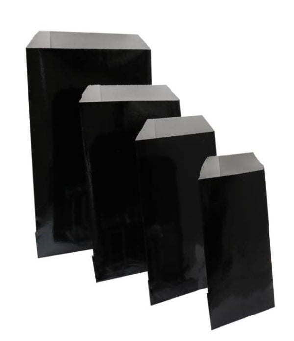 Cadeauzakjes, 15 x 22 cm, zwart (per 5 stuks) 