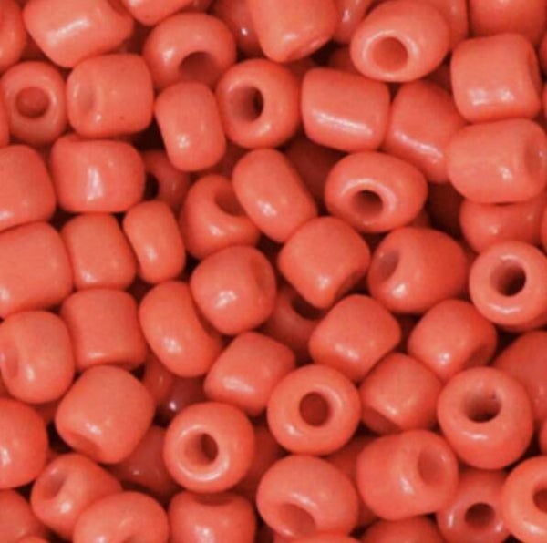 Rocailles 4mm Neon Coral Orange.