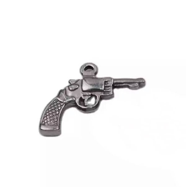 Stainless steel bedel pistool zilver