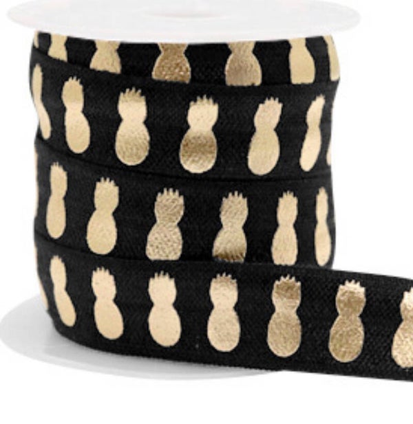 Ibiza elastisch lint ananas / zwart 