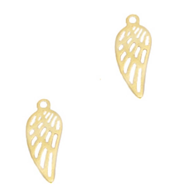 Rvs angel wing goud