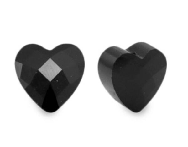 Facet fashion kralen Hart black