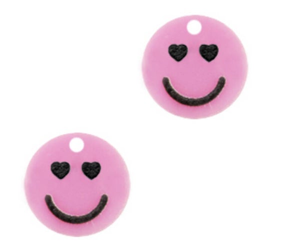 Smiley bedel plexx Hearts pink