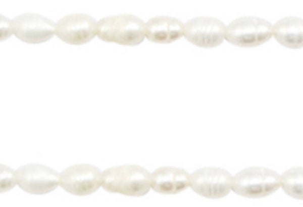 Zoetwater parels rice natural white 7x5mm