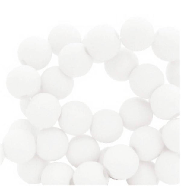 6mm acryl kralen brilliant white