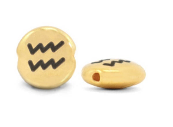 DQ metaal kraal waterman Goud 7mm