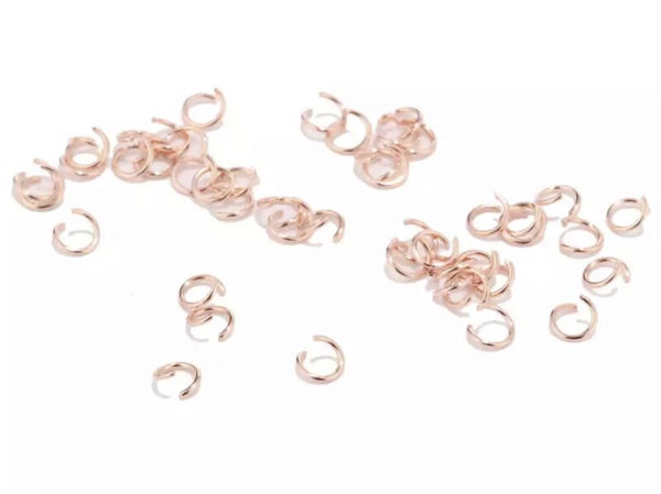 Stainless steel buigringen 4mm Rosé Goud