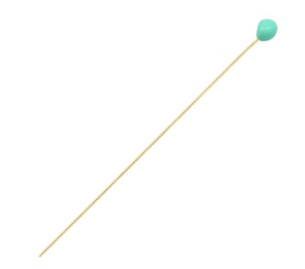 DQ nietstift 52mm goud-turquoise green