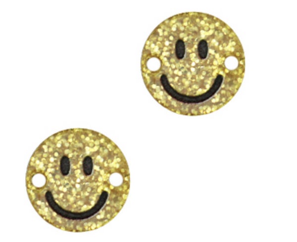 Smiley tussenstuk plexx Glitter - Gold
