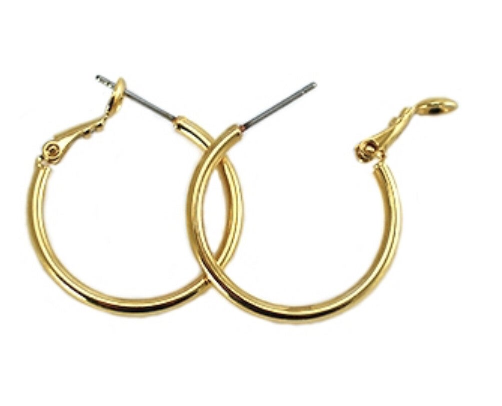 DQ creolen 20mm gold plated