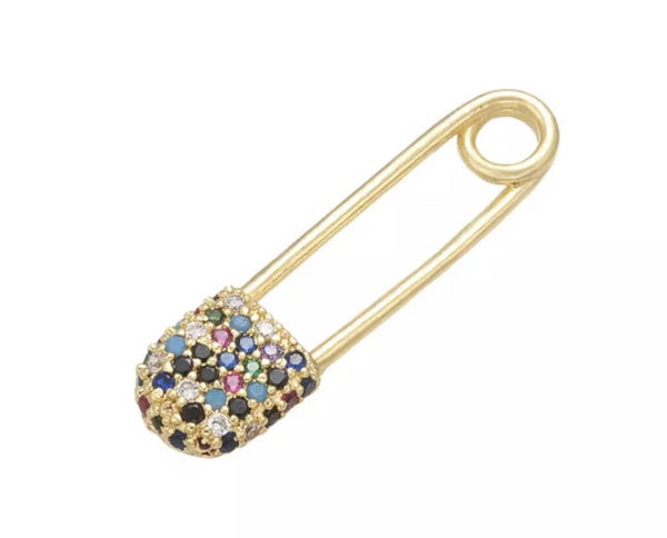 Bedel zirkonia speld goud 