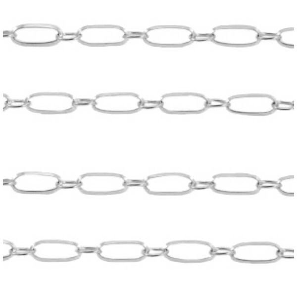 Stainless steel schakel Jasseron Zilver