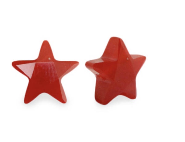 Facet fashion kralen ster Siam red