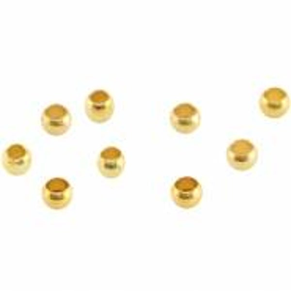 DQ Knijpkralen, 3.0mm (goud)