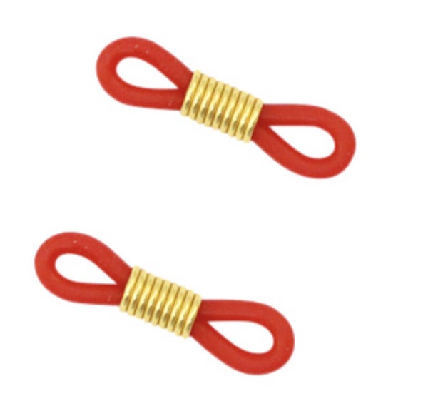 Brillen koord eindje red-gold