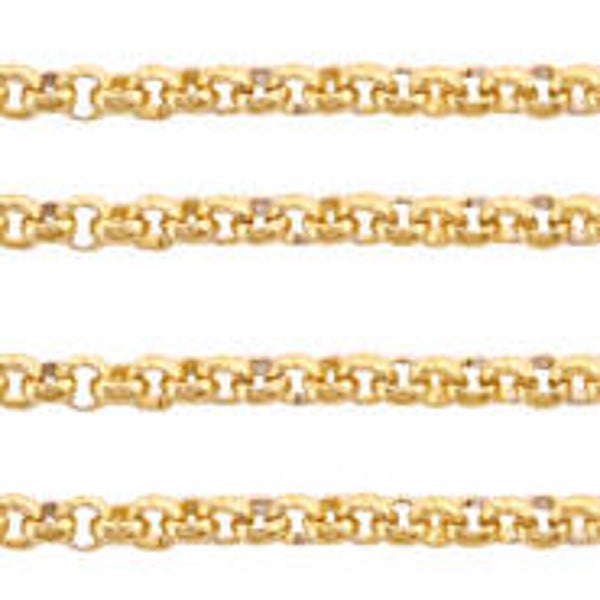 RVS jasseron 3.0mm goud