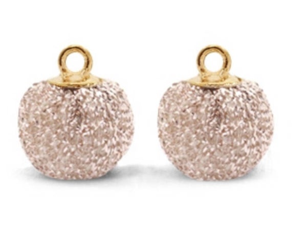 Bedel pom pom deluxe vintage pink gold. 12mm