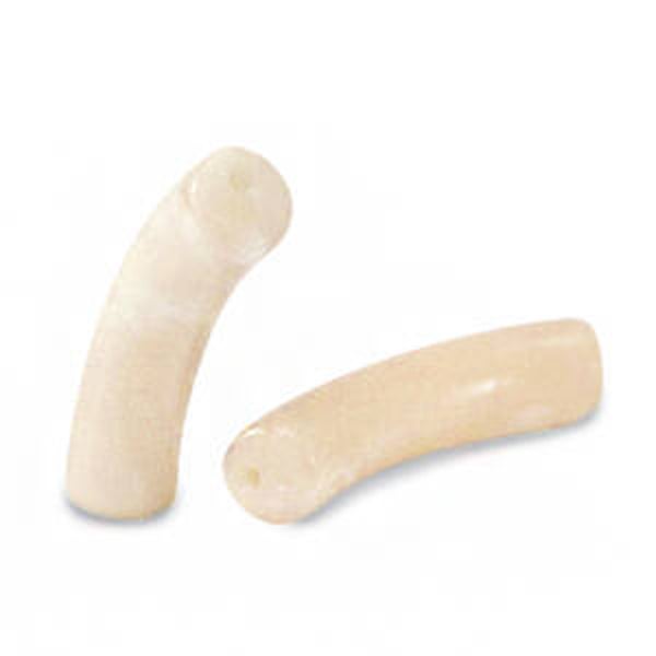 Tube kralen acryl Beige Marble