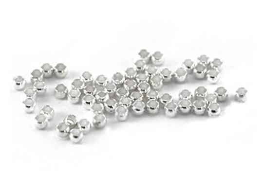 DQ knijpkralen zilver 2 mm