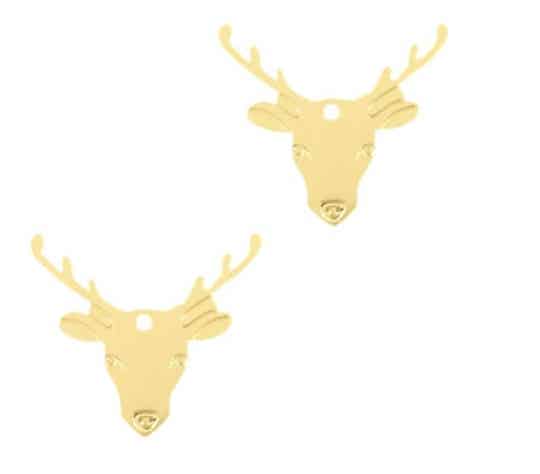 Bohemian bedel / hanger rendier goud