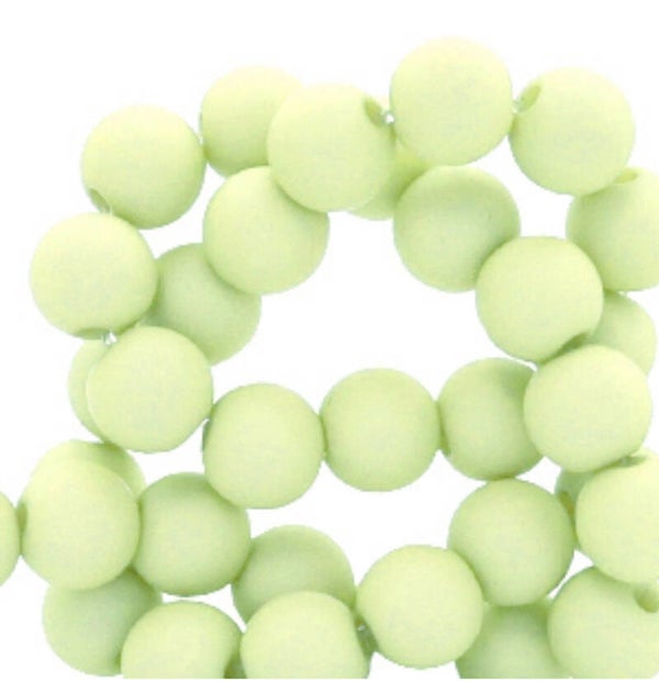 Acrylkralen 4mm Matt Lime green