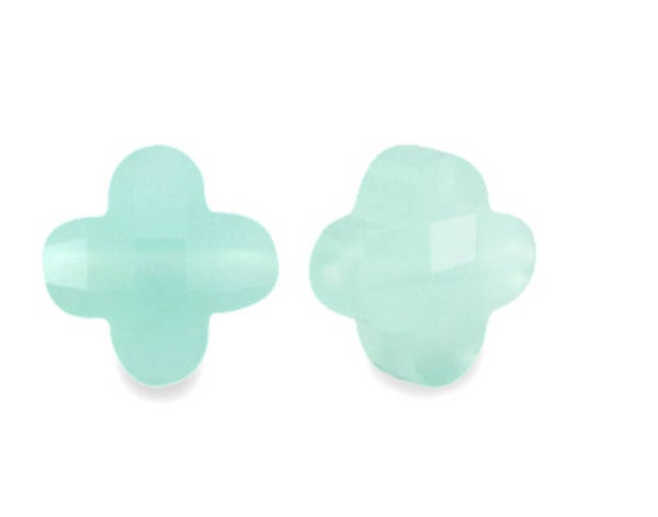 Facet fashion kraal klaver Turquoise Blue