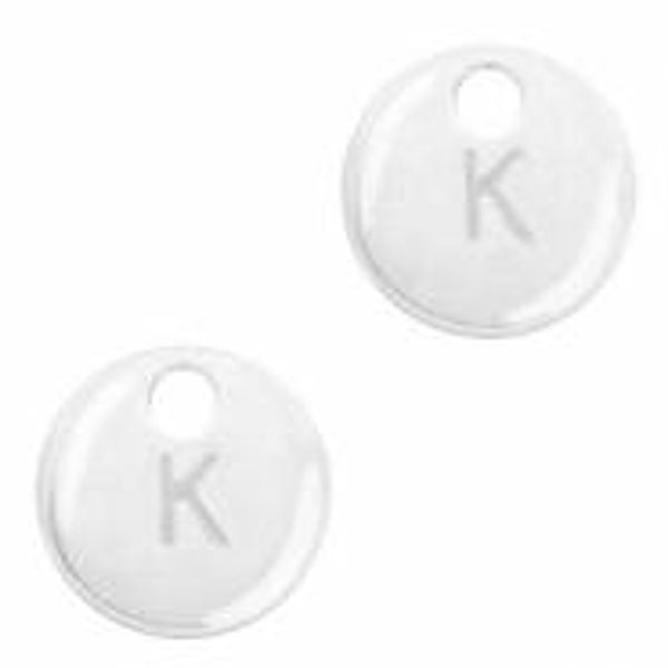 Initial bedel - letter K - zilver