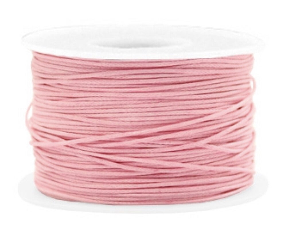 Waxkoord 1mm pink