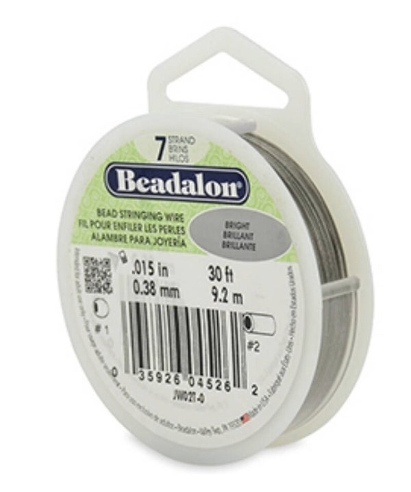 Beadalon gecoat staaldraad 0,38 stainless steel