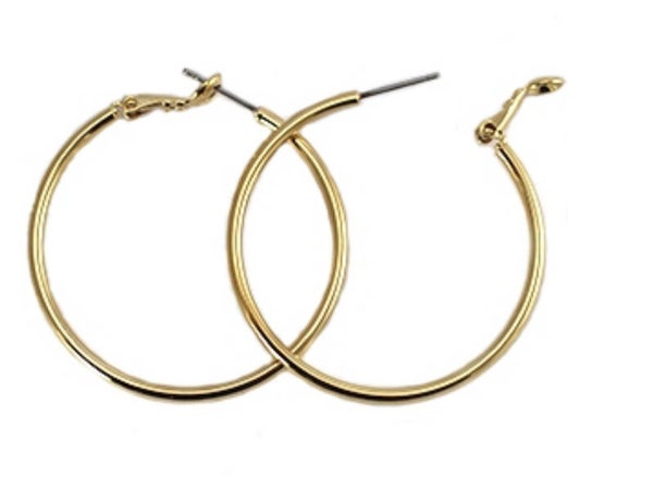 DQ creolen gold plated 30mm 