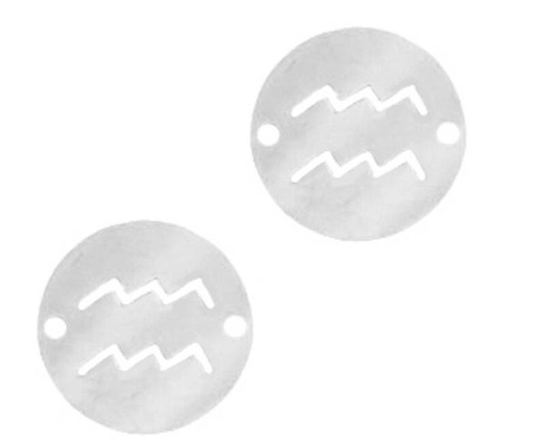 Stainless steel ( Rvs ) tussenstuk Waterman zilver