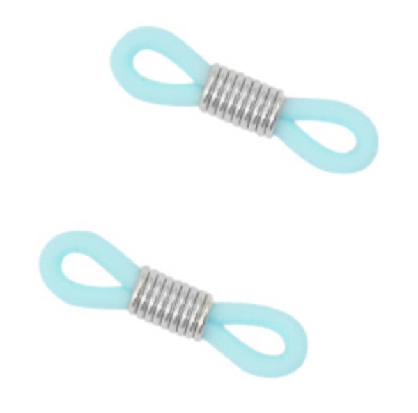 Brillen koord eindje light blue-silver