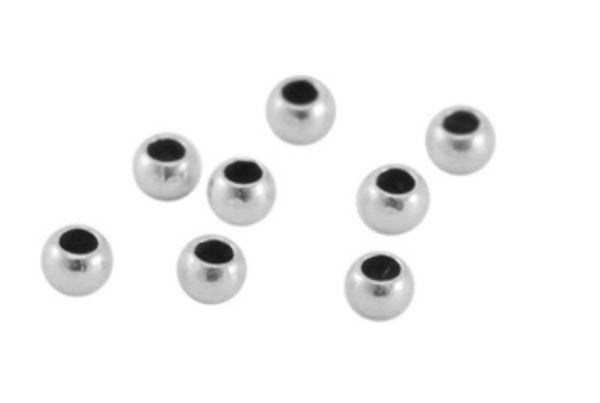 DQ metalen knijpkraal 3mm Antiek zilver (nikkelvrij)