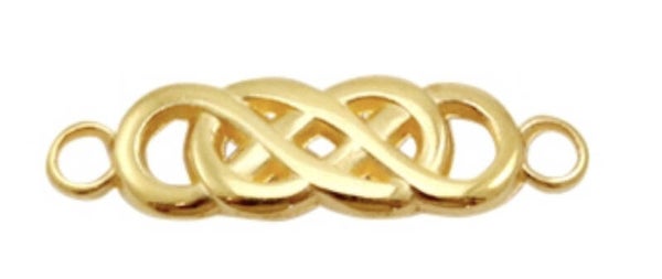 DQ tussenstuk infinity 2 ogen goud 