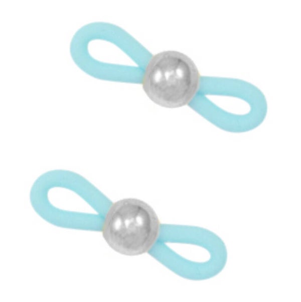 Brillen koord eindje ball light blue-Silver