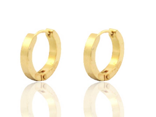 Stainless steel oorbellen / creolen 16mm Goud