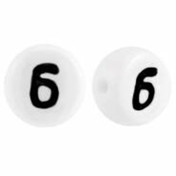 Cijferkraal rond - cijfer 6