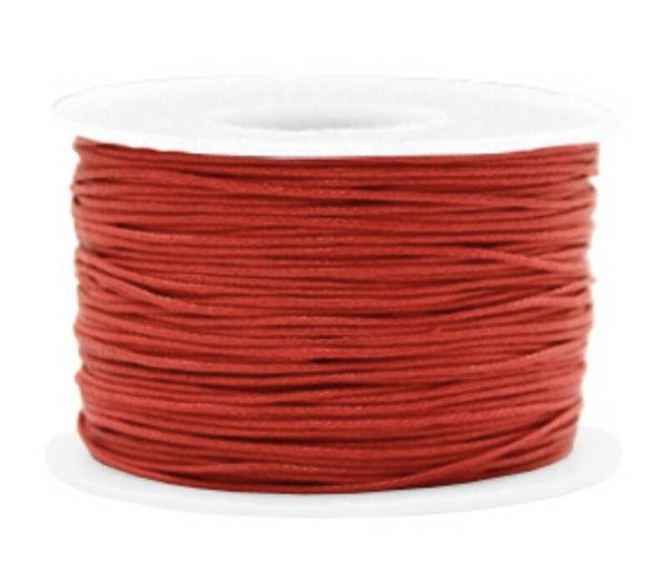 Waxkoord 1mm Warm red
