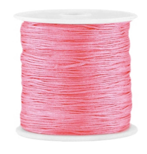 Satijn Macramé draad 0.8mm Raspberry rose