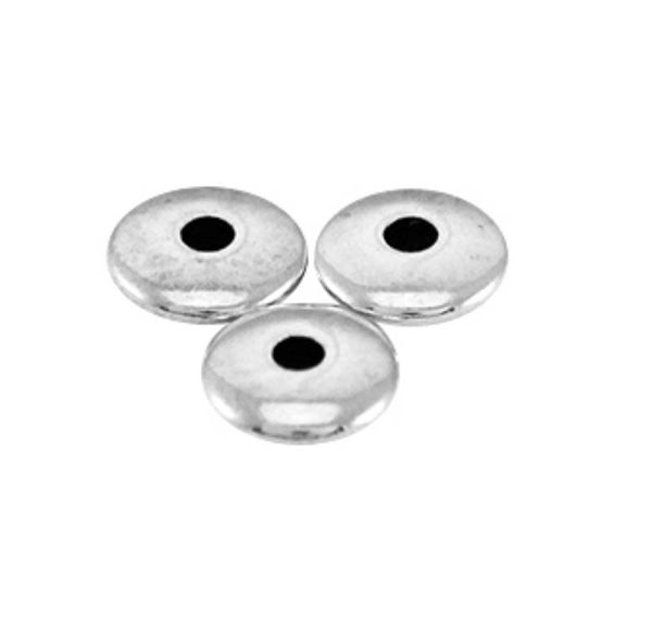 DQ metaal disc 4x1,5mm zilver 