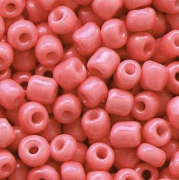 Rocailles 4mm Salmon Red.