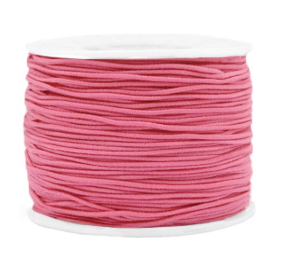 Gekleurd elastisch draad 1,2mm Azelia pink