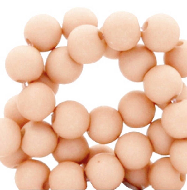 Acrylkralen 4mm matt Salmon Pink