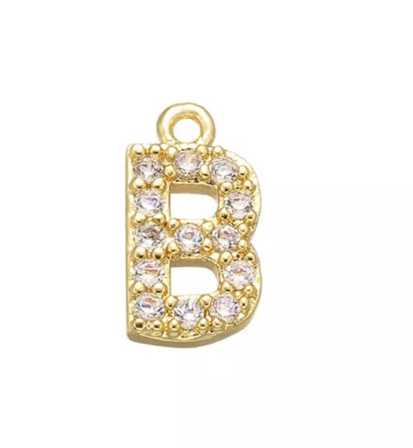 Bedel zirkonia goud letter B