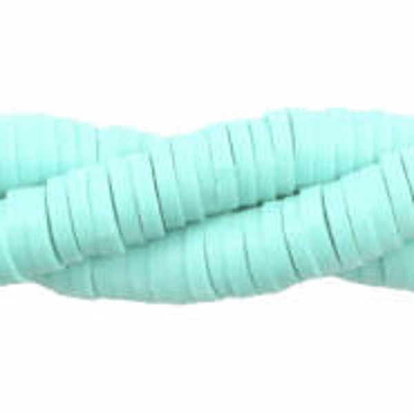 Katsuki kralen (streng) (4mm) Bleached Aqua Blue