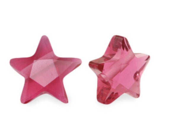 Facet fashion kralen Ster Fuchsia Pink