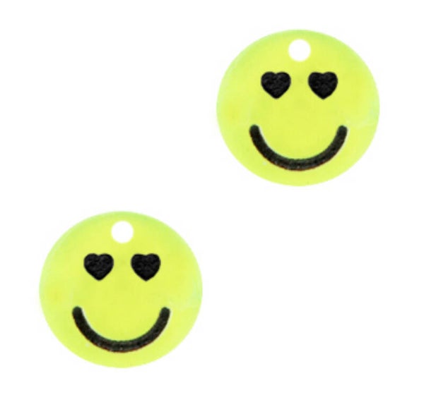 Smiley bedel plexx hearts neon yellow