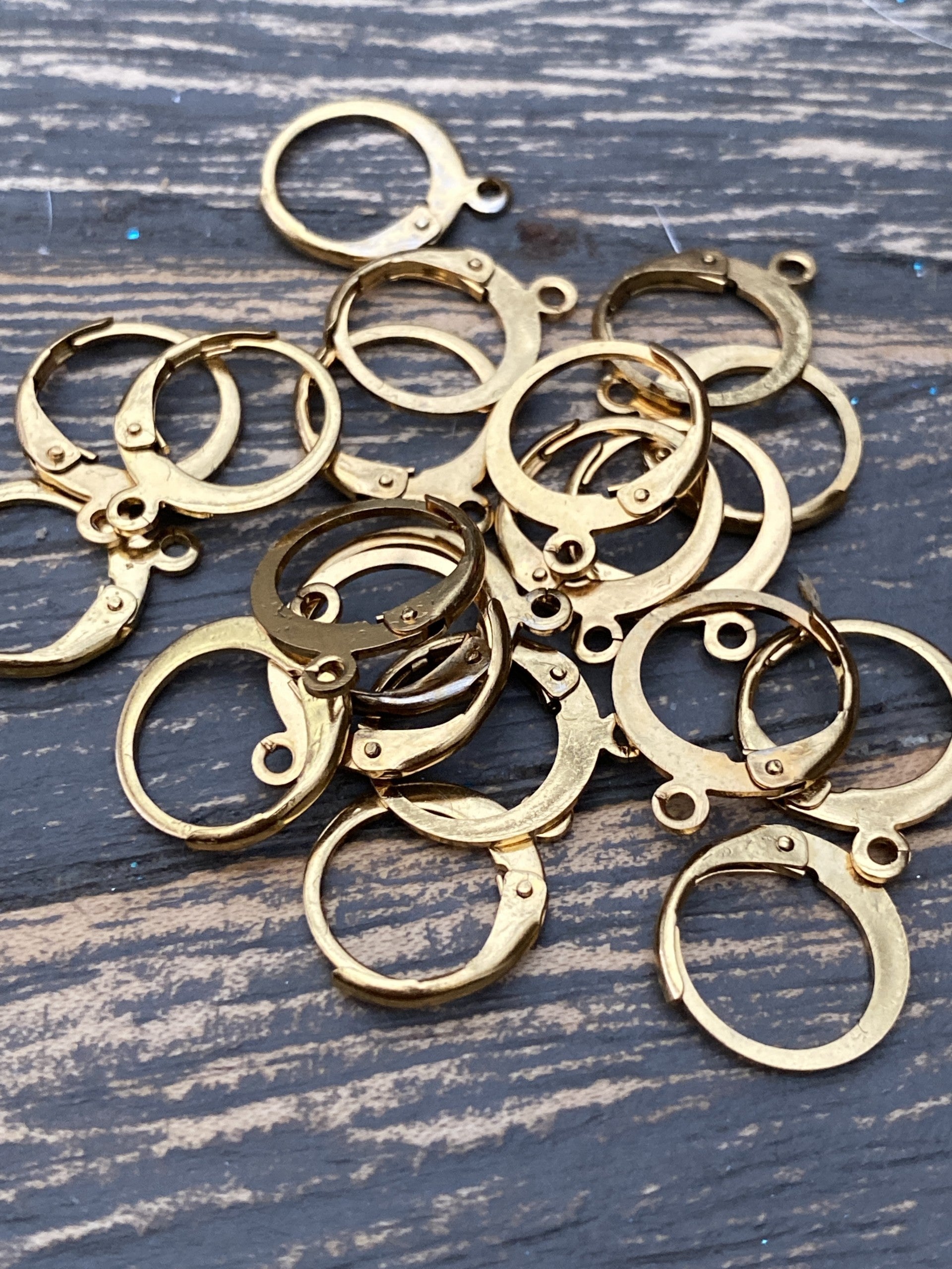 Stainless steel oorringen met oog goud voordeelpakket