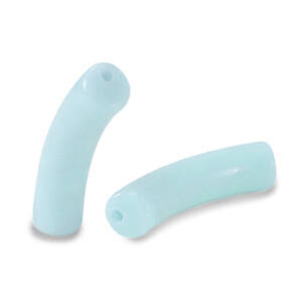 Tube kralen Acryl Light blue